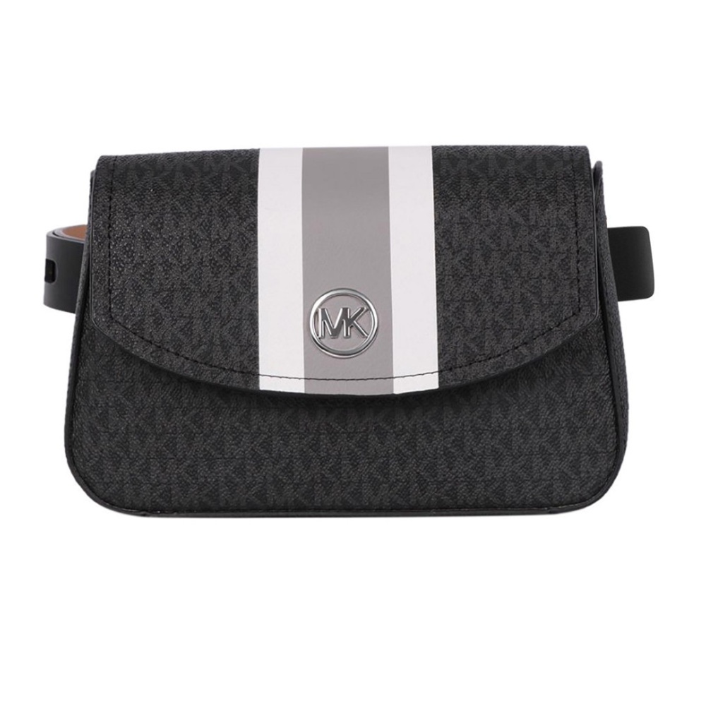 Michael Kors Black and Gray Belt Bag